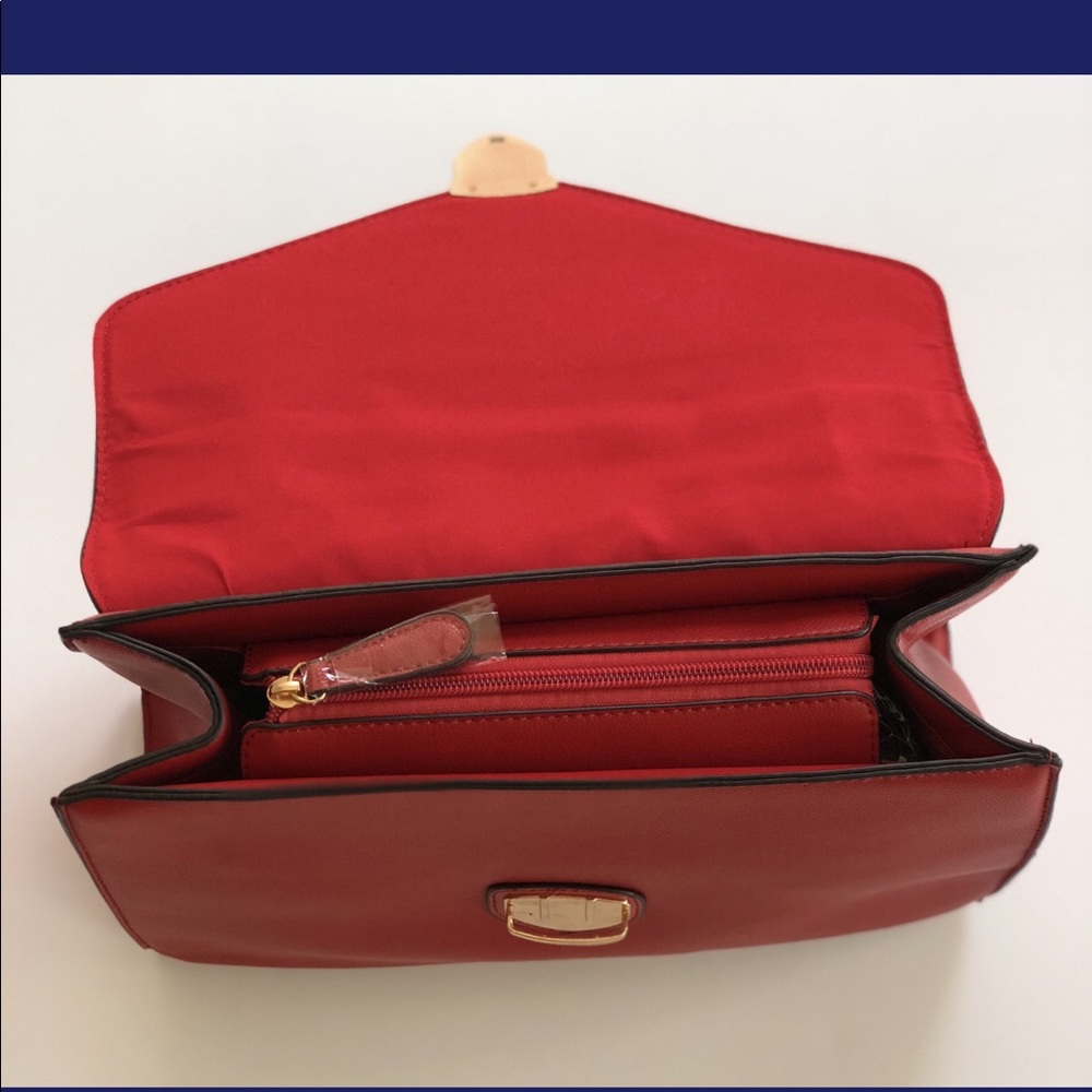 ‘Impulse’ Red Fold Over Handbag Purse - Picture 5 of 8
